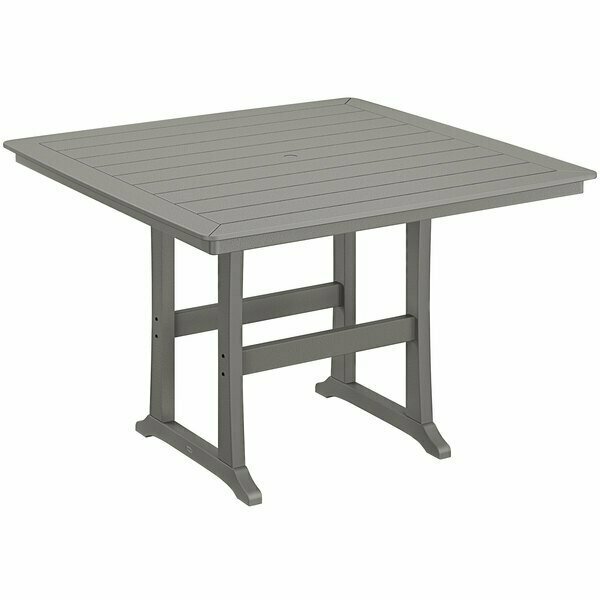 Polywood Nautical Trestle 59'' Slate Grey Bar Height Table 633PLB85T2GY